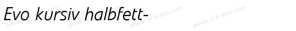 Evo kursiv halbfett字体转换